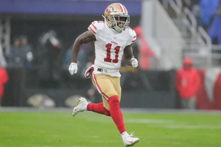 San Francisco 49ers wide receiver Marquise Goodwin in December.