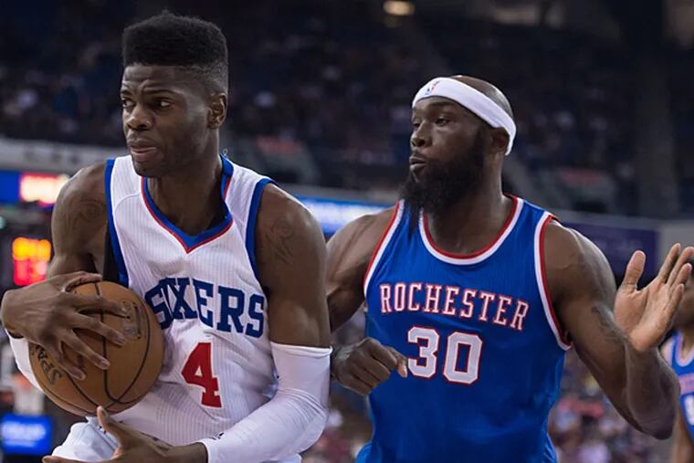 Nerlens Noel is having a rookie-of-the-year-caliber season, says coach Brett Brown. (Kyle Terada/USA Today)