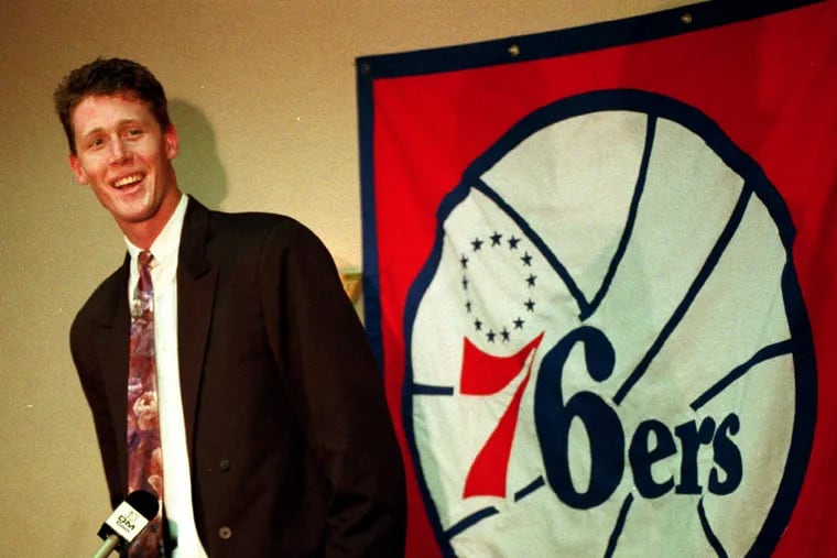 The Sixers selected Shawn Bradley with the No. 2 pick in the 1993 NBA draft.