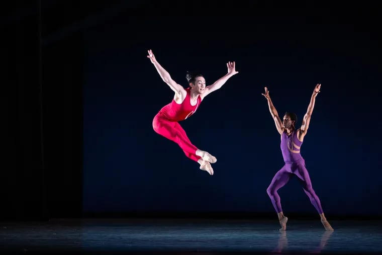 Pennsylvania Ballet dancers  Zecheng Liang and Jermel Johnson in Jorma Elo's "Trigger Touch Fade."