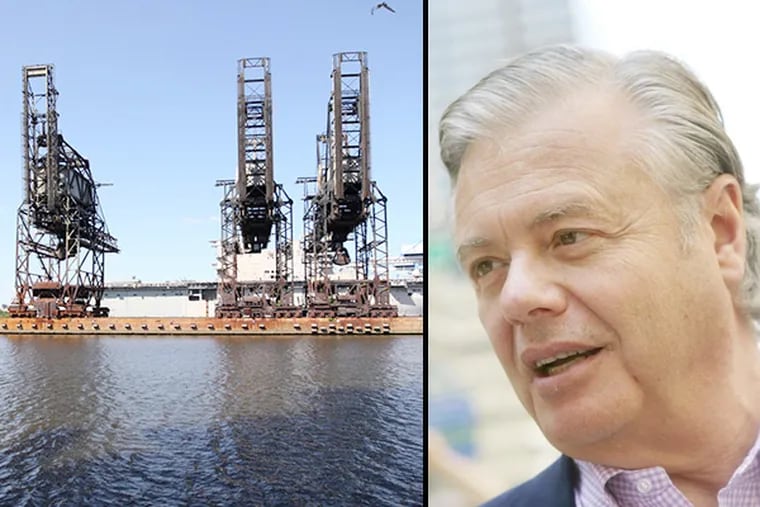Two prominent marine terminal operators with big stakes in the Delaware River each want to manage and control some of the 200 acres known as Southport, on the eastern end of the Navy Yard, and one has hired former state Sen. Vincent J. Fumo. ( Michael Bryant / Staff Photographer )