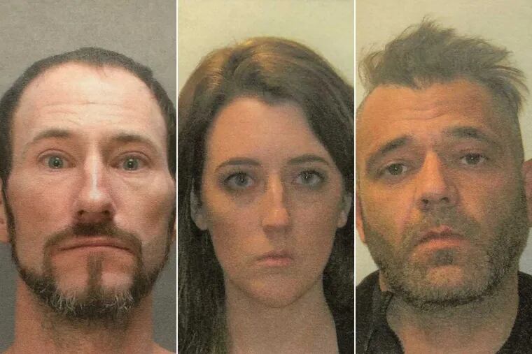 (From left to right) Johnny Bobbitt, Kate McClure, and Mark D'Amico are facing charges in an alleged GoFundMe scam.