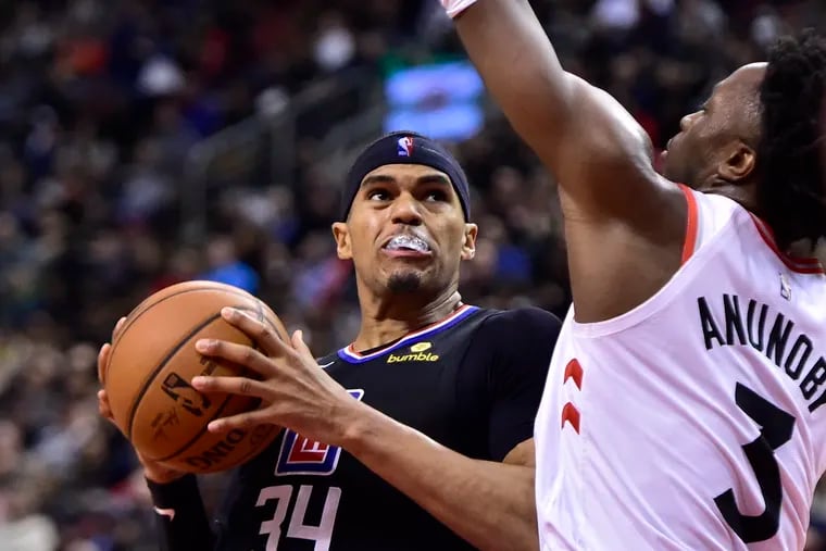 Tobias Harris (34) was acquired by the Sixers in a trade on Wednesday.