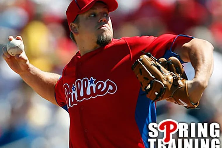 Joe Blanton says he has recovered from the elbow condition that shortened his 2011 season. (Yong Kim/Staff Photographer)