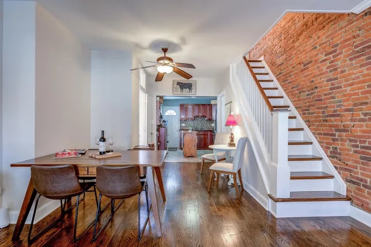 A two-bedroom rowhouse in Fishtown on sale for $350,000
