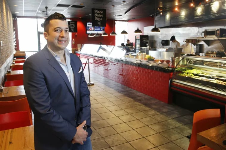 Chef Jim Marino in his Marino's Bistro to Go in Cherry Hill. Plans are in the works to open a franchise of Marino's Bistro to Go in Camden. Some hope a commercial corridor will blossom on Market Street.