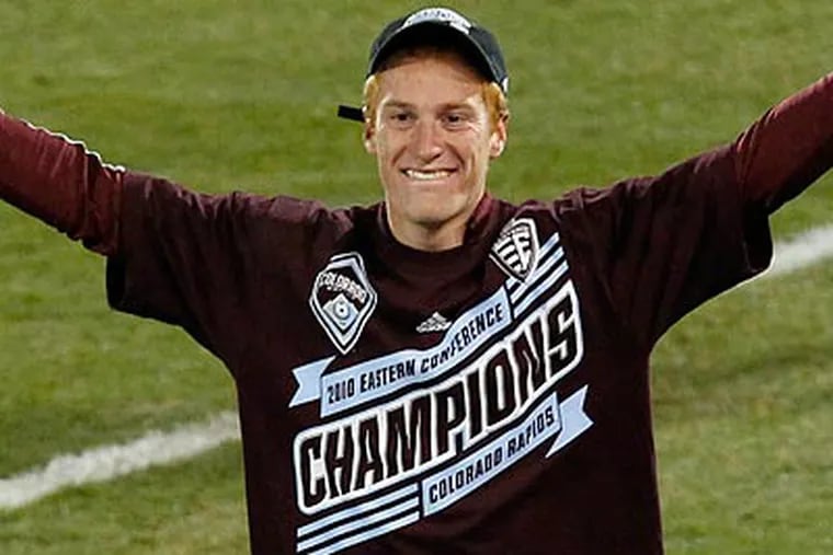 Jeff Larentowicz was a key player in the Colorado Rapids' run to this year's MLS title. (Jack Dempsey/AP)