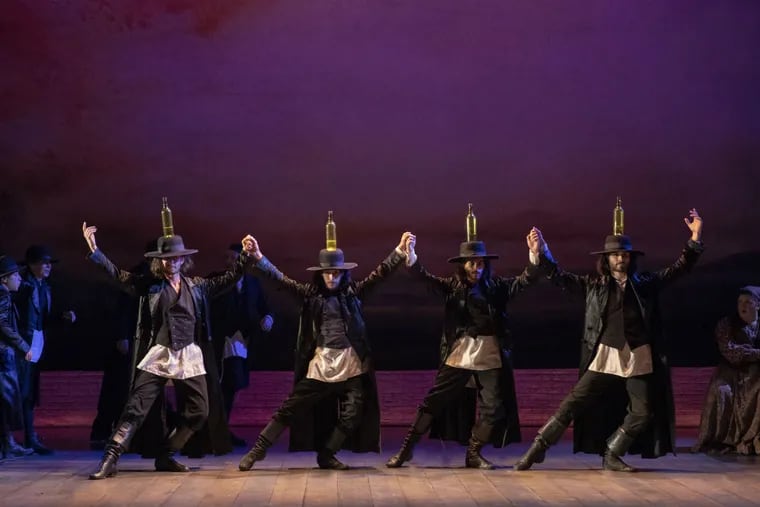 The cast of the national tour of "Fiddler on the Roof," through Oct. 28 at the Academy of Music.