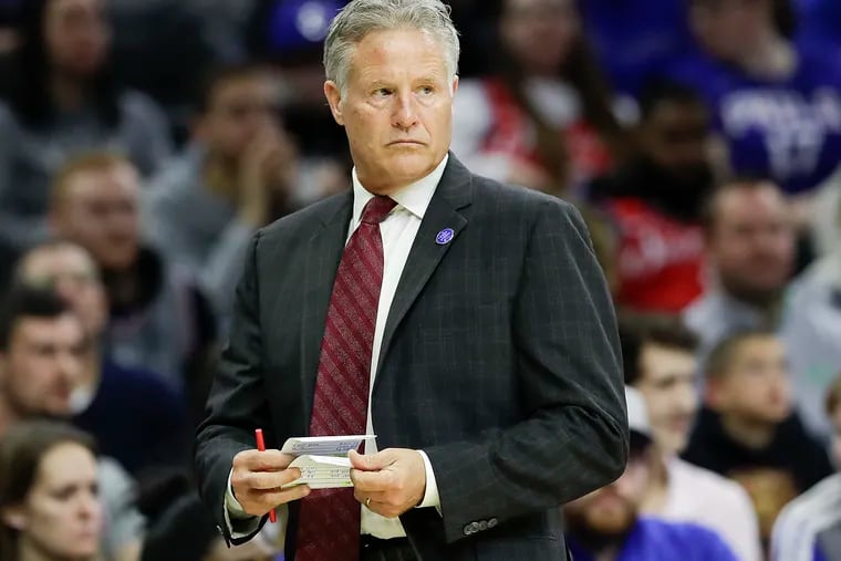 Brett Brown is confident that his team will snap out of its three-point-shooting slump.