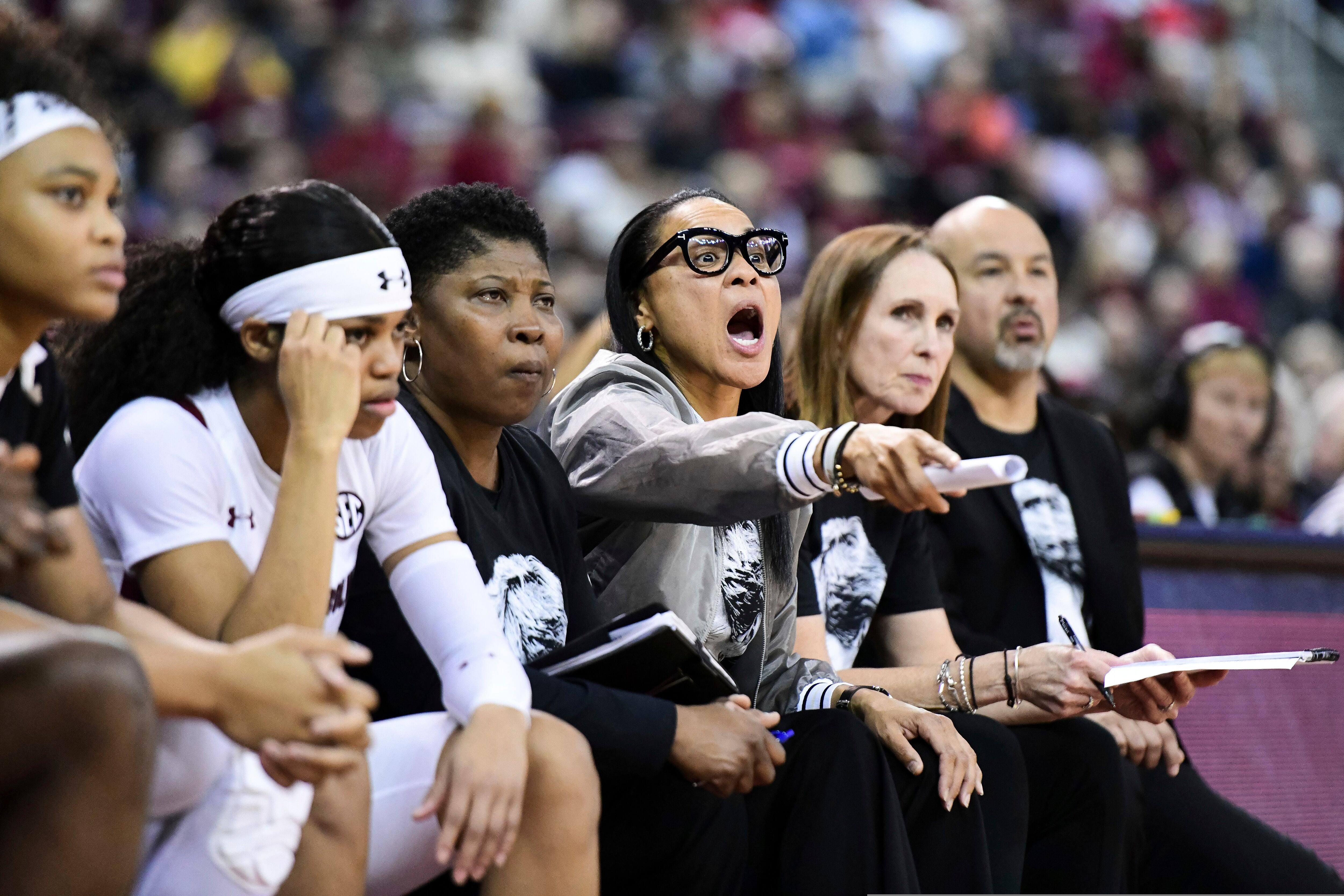 South Carolina Basketball coach Dawn Staley had a big night in Philly
