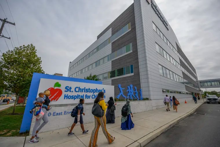 Drexel University and Tower Health have agreed to buy St. Christopher's Hospital for Children in North Philadelphia out of bankruptcy. The hospital, at 160 E. Erie Ave., is shown here on Sept. 5.