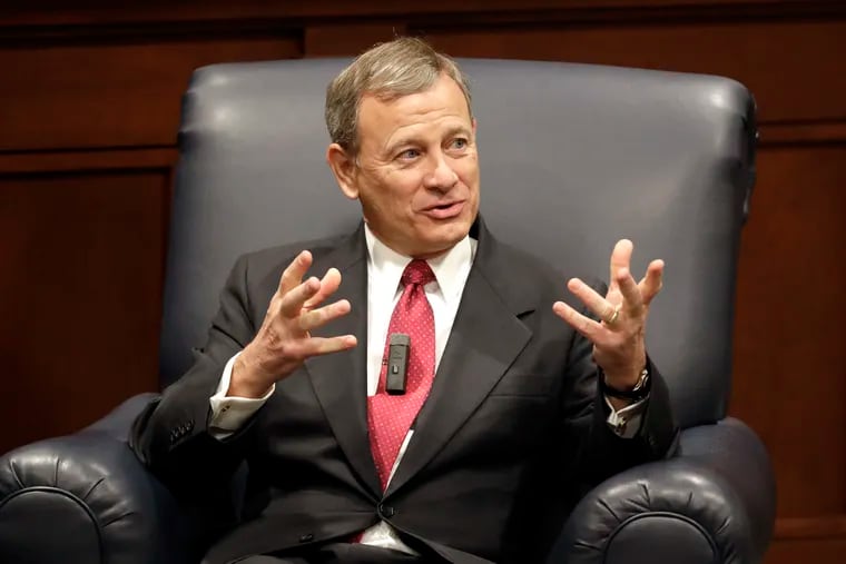 Supreme Court Chief Justice John Roberts, pictured at Belmont University Wednesday, Feb. 6, a day before he joined with the Court's left-leaning judges to rule against abortion restrictions in Louisiana