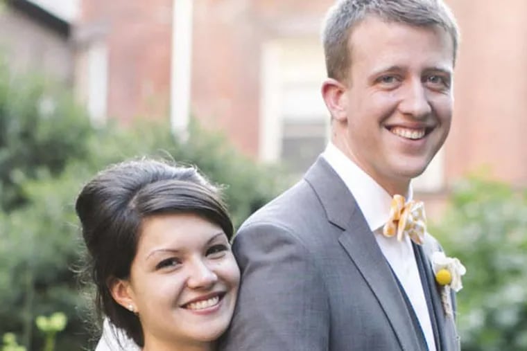 Jamie Reid and Will Reid at their May wedding. The couple died in a car crash in North Carolina on Sunday, Aug. 11, 2013.