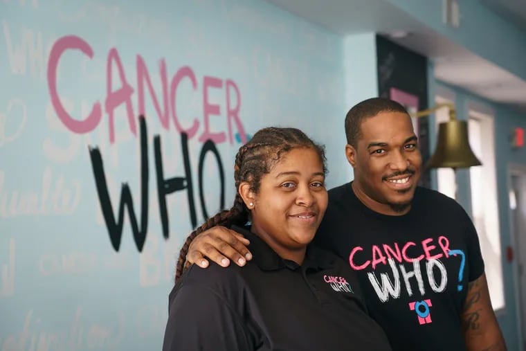 (Left to Right) MJ and Al Harris run Cancer Who? a nonprofit cancer-support that provides moral support to cancer patients via home visits, hospital visits, and programs, in Philadelphia, July 30, 2019.