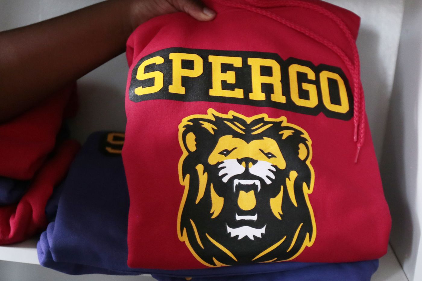 Spergo hooded sweatshirts from the line of 13-year-old entrepreneur Trey Brown.