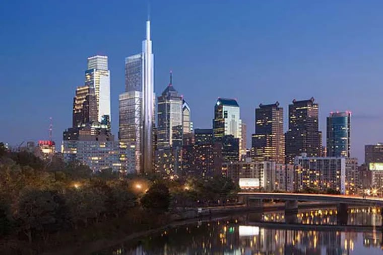 An artist's rendering of the proposed Comcast Innovation and Technology Center. (Photo from corporate.comcast.com)