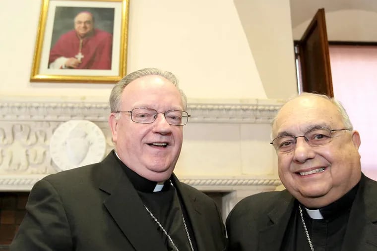 Bishop Joseph Galante (right) with Bishop Dennis J. Sullivan.