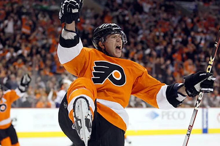 "For the first seven or eight games of the season, I was lost," Jakub Voracek said. (Yong Kim/Staff file photo)