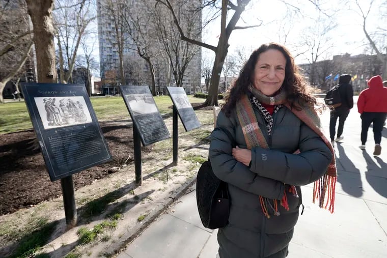 "Black History in the Philadelphia Landscape" author Amy Jane Cohen in Washington Square.