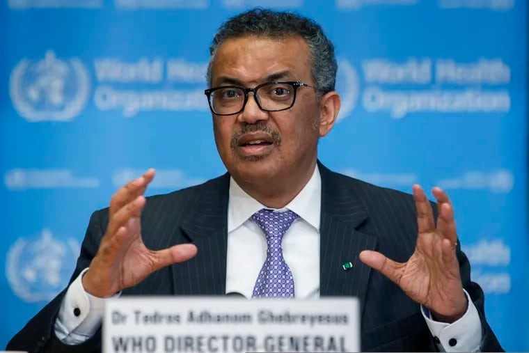 In this March 9 photo, Tedros Adhanom Ghebreyesus, Director General of the World Health Organization, speaks during a news conference.
