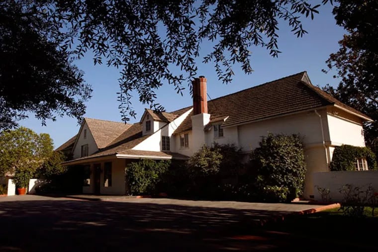 The Bob Hope estate in Toluca Lake, California, is on the market for $27.5 million. (Genaro Molina/Los Angeles Times/MCT)
