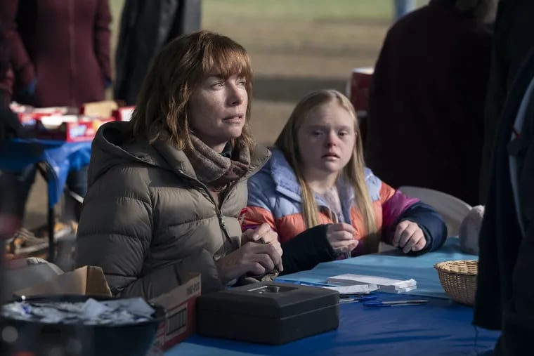 Kassie Mundhenk (right) as Moira Ross and Julianne Nicholson as Moira's mother, Lori, in a scene from HBO's "Mare of Easttown."