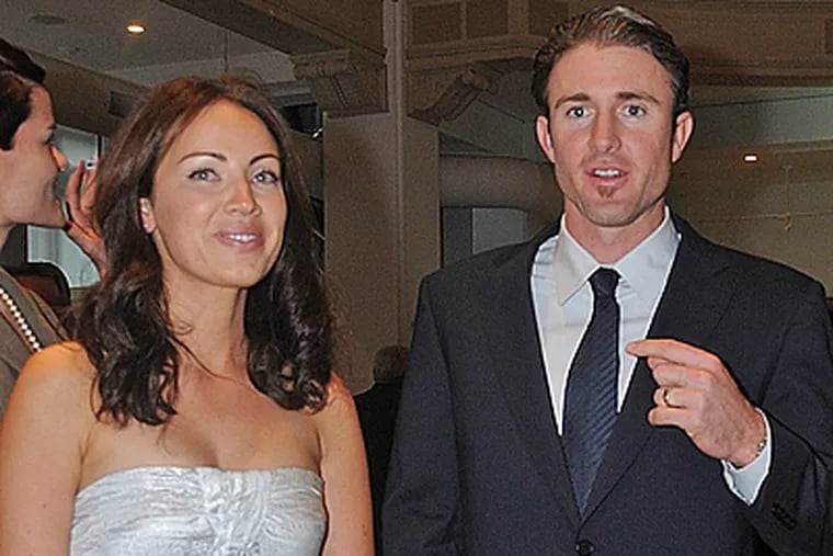 Chase Utley and his wife Jennifer at a fund-raiser for the SPCA last month. (Photo: HughE Dillon)