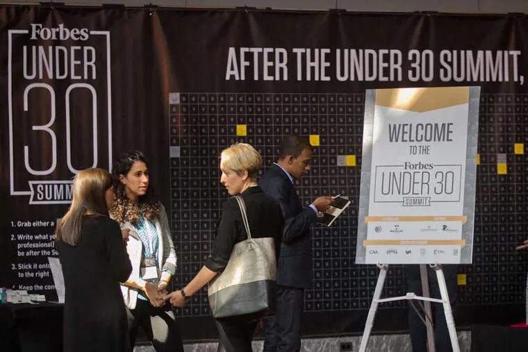 Photograph from the 2015 Forbes Under 30 Summit held at Pennsylvania Convention Center on Monday, October 5, 2015. ( ALEJANDRO A. ALVAREZ / Staff Photographer )