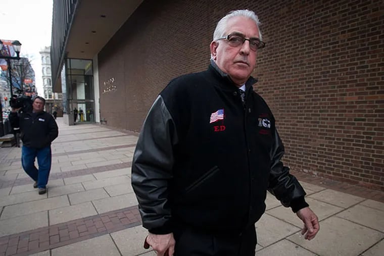 Ed Sweeney, of Ironworkers Local 401, walks out of Federal Court after his arraignment hearing on Thursday afternoon February 27, 2014. ( ALEJANDRO A. ALVAREZ / STAFF PHOTOGRAPHER )
