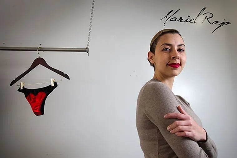 Philadelphia designer Mariel Rojo at US*U.S.  in Philadlephia. She is a local designer that recently debuted her own line of lingerie.  ( ALEJANDRO A. ALVAREZ / STAFF PHOTOGRAPHER )