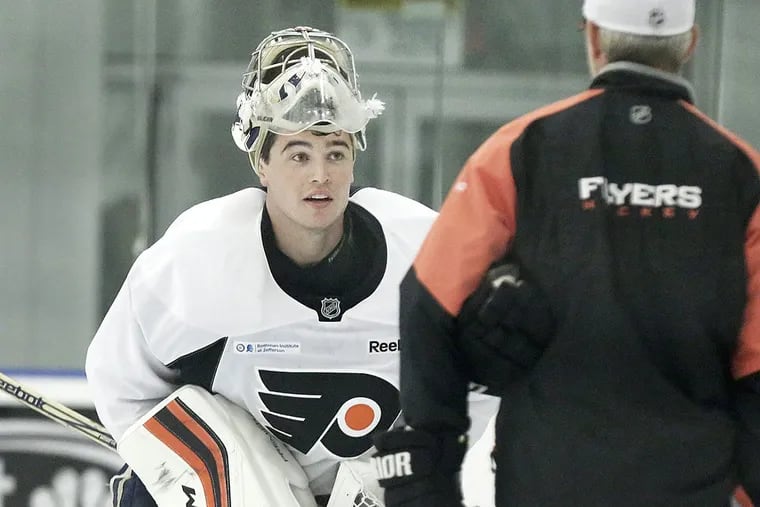 Goalie Alex Lyon, citing an uncertain financial and logistical climate, signed a one-year deal to return to the Flyers organization.