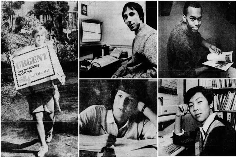 Haverford High School’s class of 1987 (clockwise from left): Jennifer Conahan, S. Deniz Bucak, David R. Harris, John H. Doe, Candice Polsky