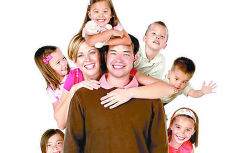 Jon and Kate Gosselin, the 8-year- old twins, 4-year-old sextuplets.