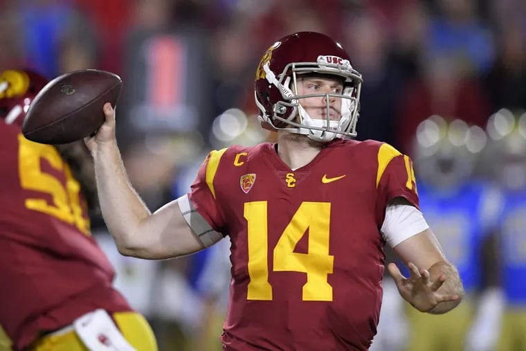 USC quarterback Sam Darnold is the first pick in this mock draft.