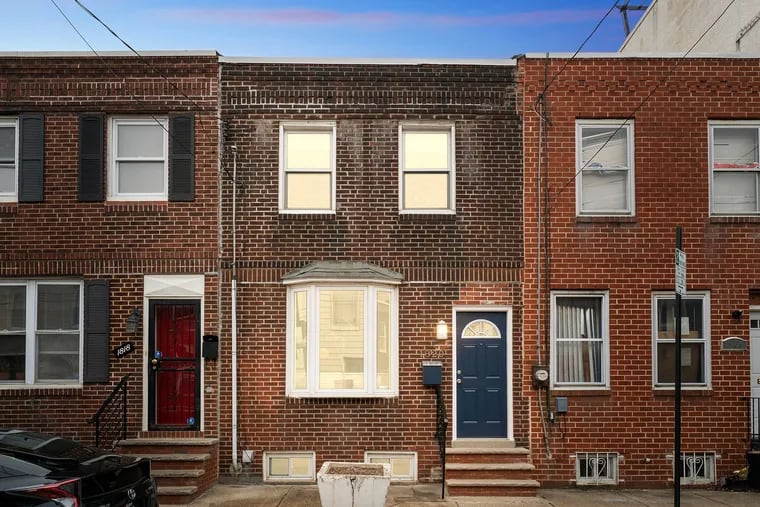 The Point Breeze rowhouse has two bedrooms and 1 1/2 baths.