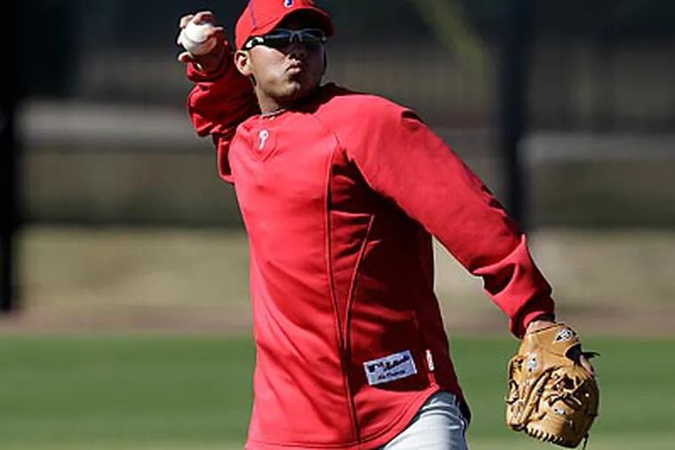 Phillies prospect Freddy Galvis was named to the 40-man roster. (Eric Gay/AP)