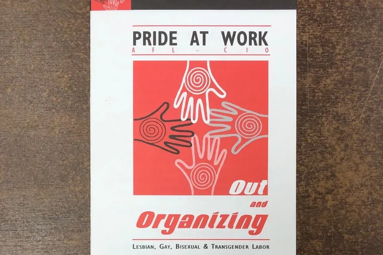 Pride at Work 5th Biennial Convention brochure from the John J. Wilcox, Jr. Archives, William Way LGBT Community Center. Pride at Work is a nonprofit representing LGBTQ union members and their allies and is affiliated with the AFL-CIO.