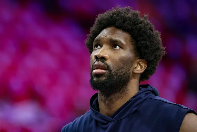 76ers center Joel Embiid has battled through a number of issues during their playoff series against the New York Knicks.