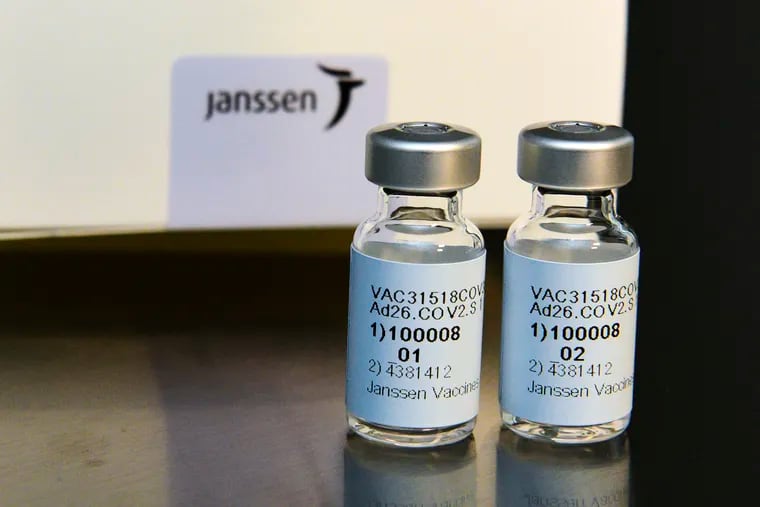 This Sept. 2020 photo provided by Johnson & Johnson shows the investigational Janssen COVID-19 vaccine. Johnson & Johnson said Friday, Jan. 29, 2021 that in the U.S. and seven other countries, the first single-shot vaccine appears 66% effective overall at preventing moderate to severe COVID-19.