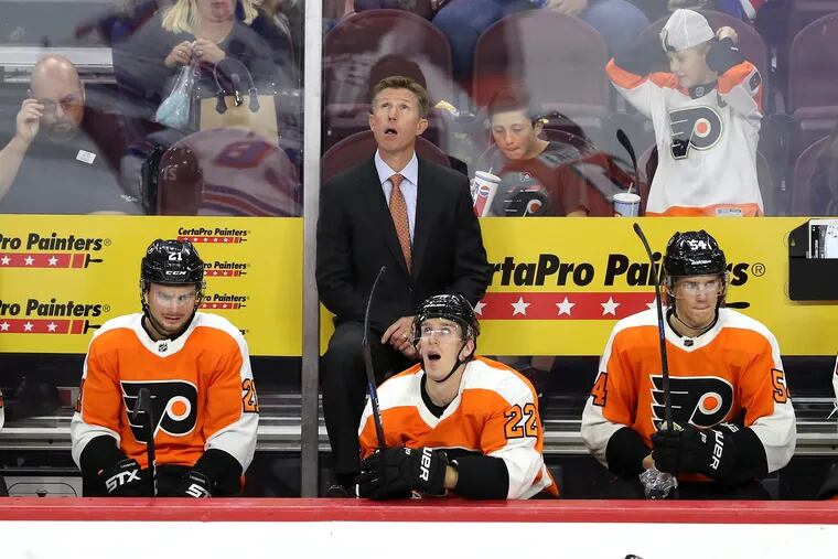Coach Dave Hakstol and the Flyers are experiencing slow starts to games — again.