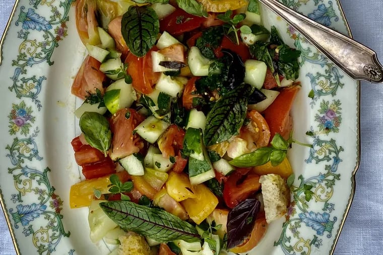 Tiffani Rozier's Cucumber Tomato Salad with Lemon-Herb Vinaigrette.