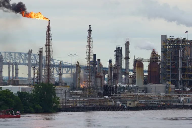 A view of the Philadelphia Energy Solutions refinery on June 21, when it was hit by a fire and explosion that led to its closure. The U.S. Bankruptcy Court on Wednesday tentatively approved selling the refinery to Hilco, a Chicago-based industrial property redevelopment firm.