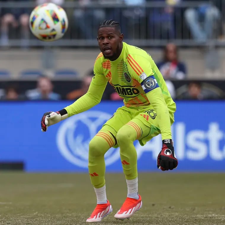 Union goalkeeper Andre Blake remains out because of a knee injury suffered in a game on April 27.