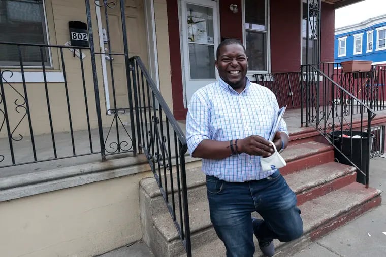 Elton Custis in Camden on May 24. Custis, a school board member seeking the Democratic nomination for mayor in Tuesday’s primary election, is one of a few candidates taking on South Jersey Democratic leaders and their pick in the race.