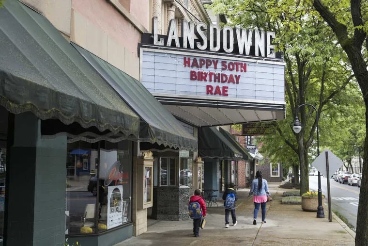 Lansdowne stakes its future on attracting artists and is opening a co working space, Utility Works, for them.  The old theater on Lansdowne Ave. is shown on May 22, 2018. It also has a vinyl record store, a town theater and farmer&#039;s market.