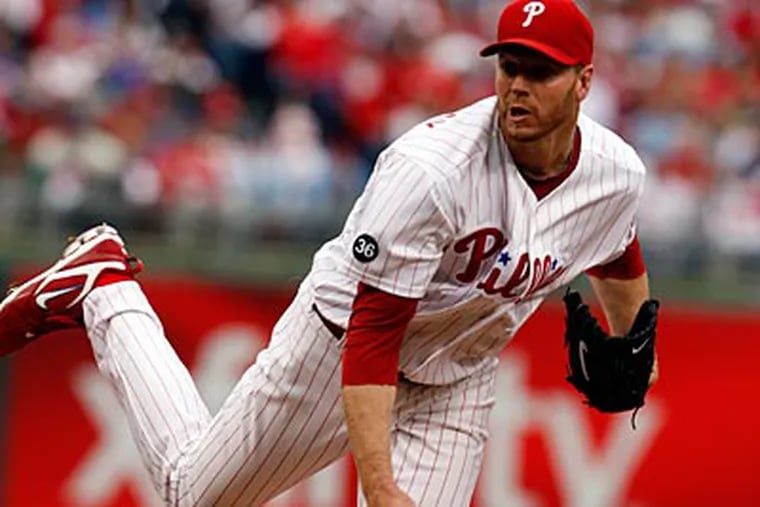 Roy Halladay, who threw a no-hitter in Game 1 of the NLDS, will face the Giants' Tim Lincecum in Game 1 of the NLCS. (Ron Cortes / Staff File Photo)