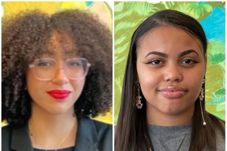 Sophia Roach, (left) a senior at the Philadelphia High School for Creative and Performing Arts and Love Speech, a senior at the Kensington Creative and Performing Arts High School, are the two new student representatives to the Philadelphia Board of Education for the 2022-23 school year.