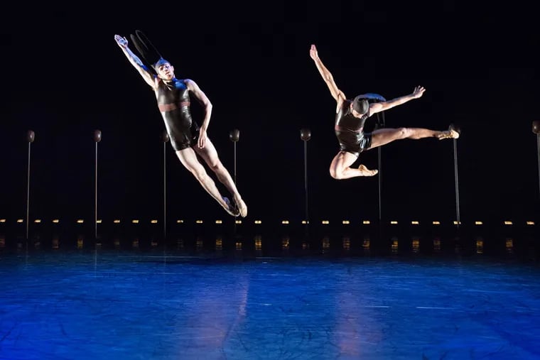 BalletX dancers Zachary Kapeluck and Richard Villaverde in Trey McIntyre's "Big Ones."