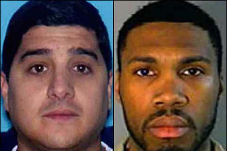 A state indictment alleges that organized-crime figures, including reputed mobster Joseph Perna (left), helped members of the Bloods, including Edwin Spears (right), smuggle drugs and prepaid cell phones into a N.J. prison.