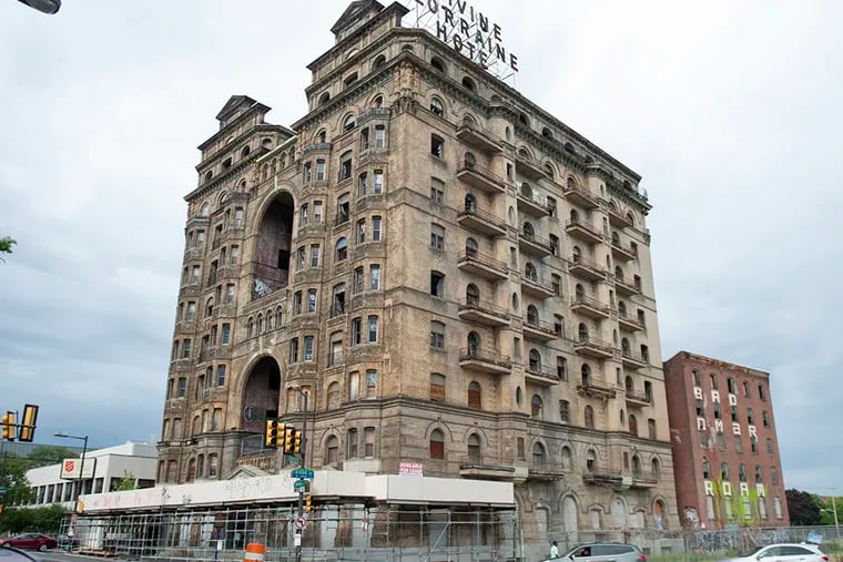 The Divine Lorraine Hotel on Broad Street and Ridge Avenue in 2015.